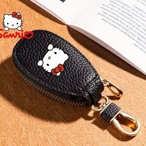 Sanrio Black Hello Kitty Keychain Pouch